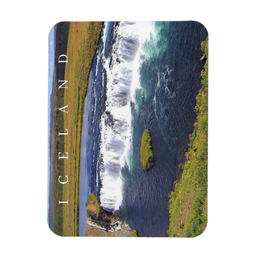 IJsland Faxi Waterfall uitzicht koelkastmagneet Magneet (Verticaal)