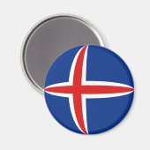 IJsland Fisheye Vlag Magneet (Voorkant / Achterkant)