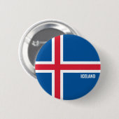 IJsland Flag Cute Patriotic Ronde Button 5,7 Cm (Voorkant /achterkant)