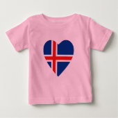 IJsland Flag Hart T-shirt (Voorkant)