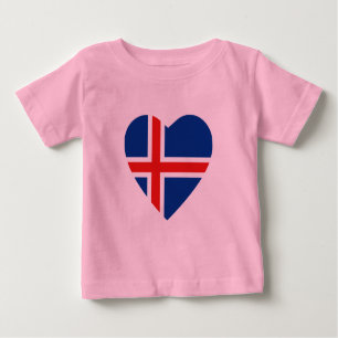 IJsland Flag Hart T-shirt