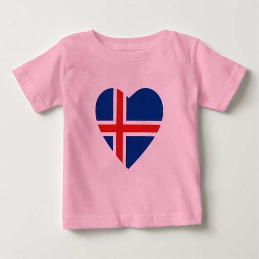 IJsland Flag Hart T-shirt (Voorkant)