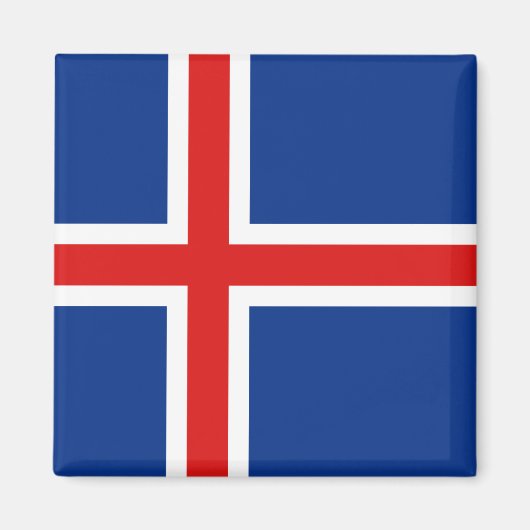 IJsland Flag Magnet (Voorkant)