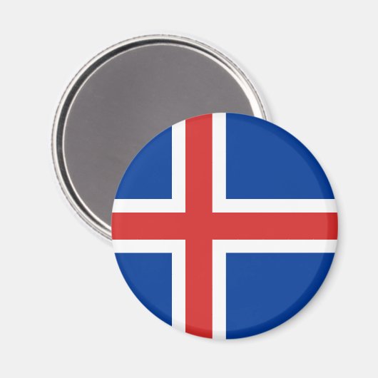 IJsland Flag Magnet (Voorkant / Achterkant)