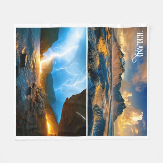 IJsland Fleece Deken (Voorkant (Horizontaal))