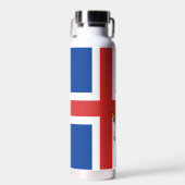 IJsland - geïsoleerde fles, IJslandse vlag Waterfles (Voorkant)