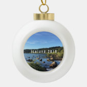 IJsland - Gepersonaliseerde keramische versiering Keramische Bal Ornament (Voorkant)