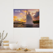 IJsland Geyser Poster (Keuken)