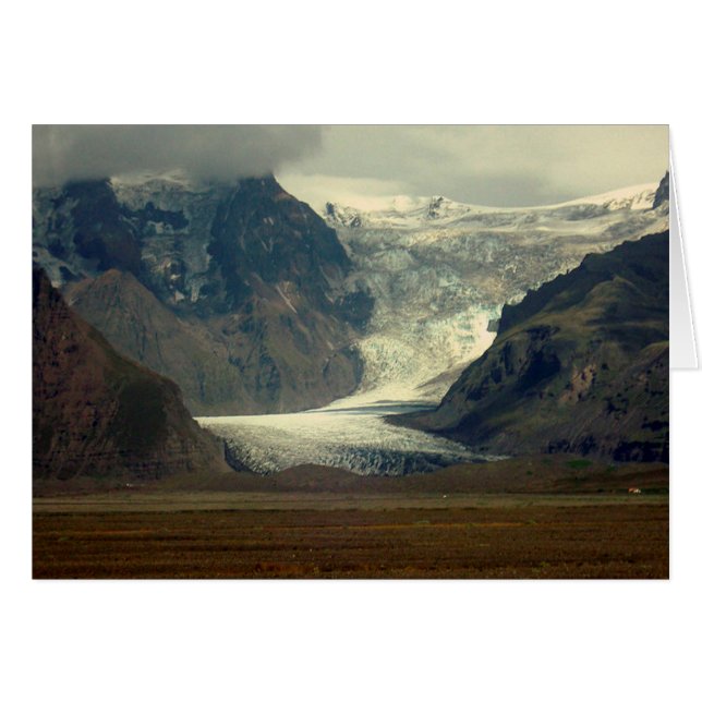 IJsland Glacier Kaart (Voorkant Horizontaal)