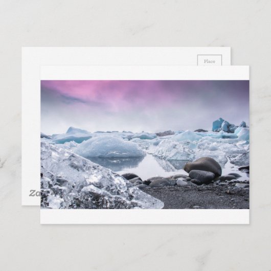IJsland Glacier Lagoon Briefkaart (Voorkant / Achterkant)