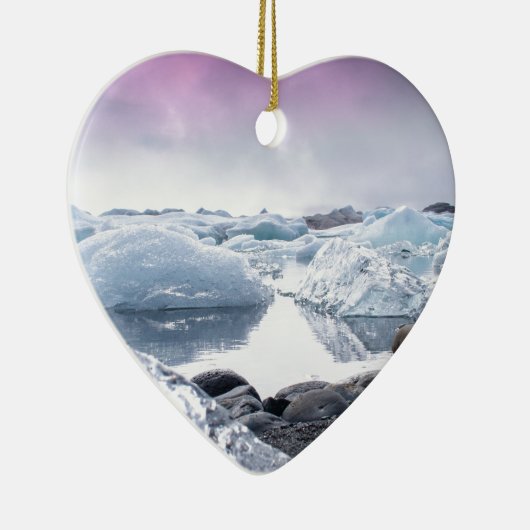 IJsland Glacier Lagoon Keramisch Ornament (Rechts)