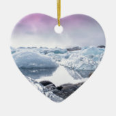 IJsland Glacier Lagoon Keramisch Ornament (Voorkant)