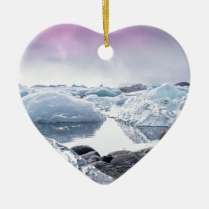 IJsland Glacier Lagoon Keramisch Ornament