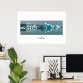 IJsland Glacier Lake Poster (Thuiskantoor)