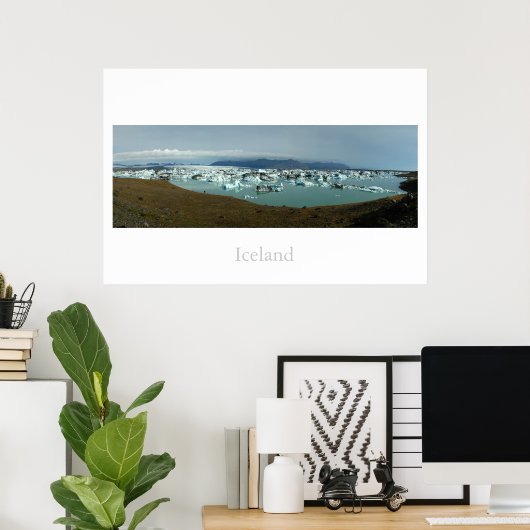 IJsland Glacier Lake Poster (Thuiskantoor)