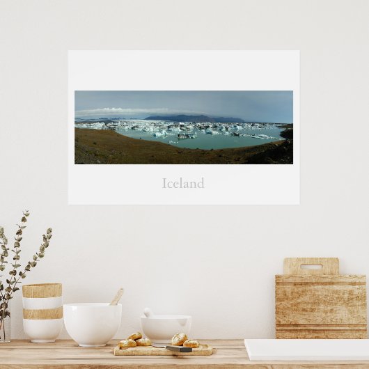 IJsland Glacier Lake Poster (Keuken)