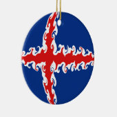 IJsland Gnarly Flag Keramisch Ornament (Rechts)