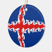 IJsland Gnarly Flag Keramisch Ornament (Links)