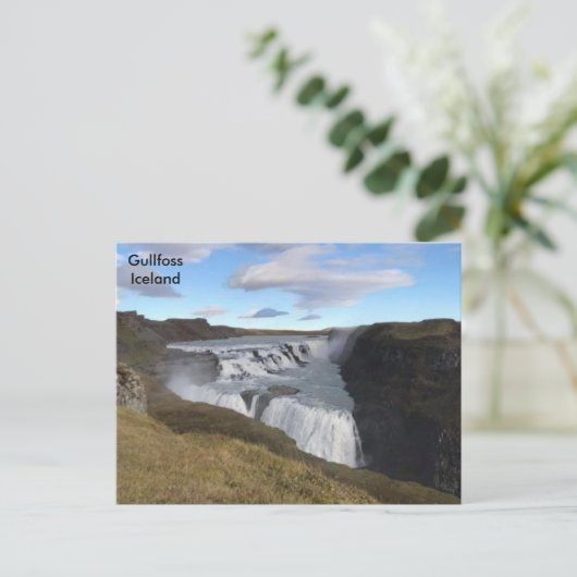 IJsland - Gollfoss Waterfall Briefkaart (Staand voorkant)