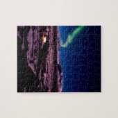 IJsland groene noorderlicht lucht Legpuzzel (Horizontaal)