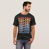 IJsland Groovy Retro Icelander T-shirt (Voorkant volledig)