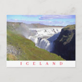 IJsland Gullfoss Waterval uitzicht ansichtkaart Briefkaart (Voorkant)