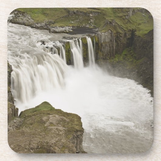 IJsland. Hafragilsfoss waterval in Bier Onderzetter (Voorkant)