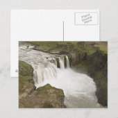 IJsland. Hafragilsfoss-waterval in Briefkaart (Voorkant / Achterkant)