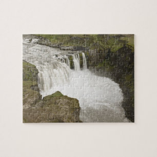 IJsland. Hafragilsfoss-waterval in Legpuzzel