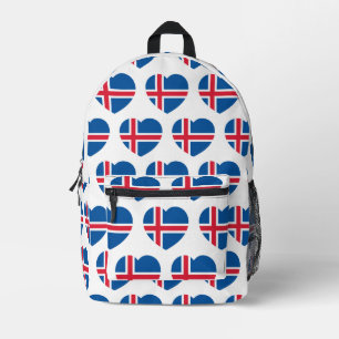 IJsland Hart Vlag Bedrukte Rugzak