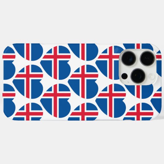IJsland - hartvlag Case-Mate iPhone Case (Achterkant (horizontaal))
