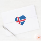 IJsland - hartvlag Hart Sticker (Envelop)