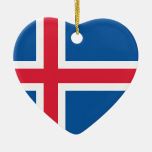 IJsland - hartvlag Keramisch Ornament (Voorkant)