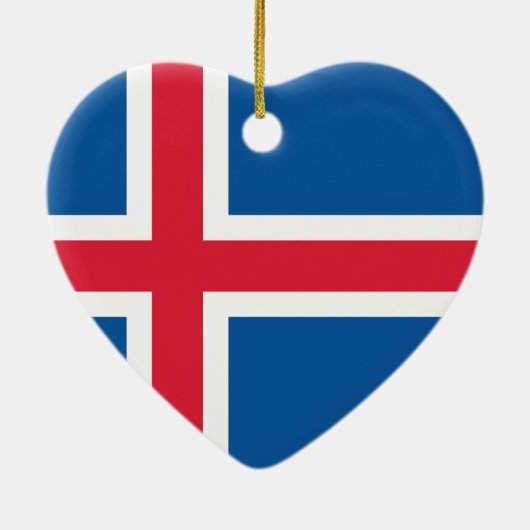 IJsland - hartvlag Keramisch Ornament (Achterkant)