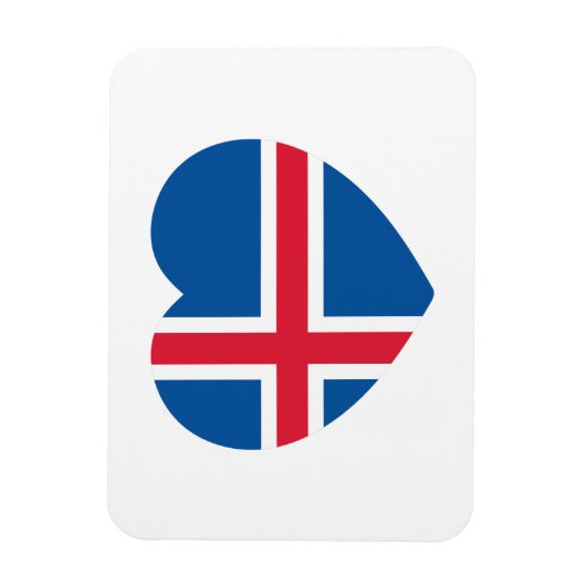IJsland - hartvlag Magneet (Verticaal)