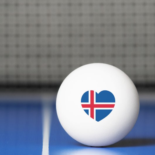 IJsland - hartvlag Pingpongbal (Net)