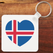 IJsland - hartvlag Sleutelhanger (Achterkant)
