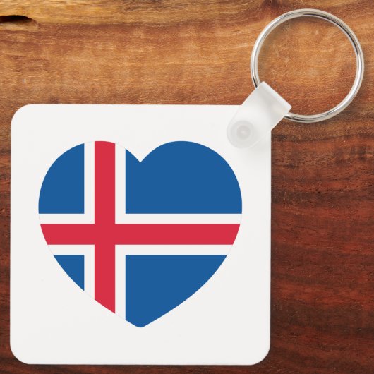 IJsland - hartvlag Sleutelhanger (Achterkant)