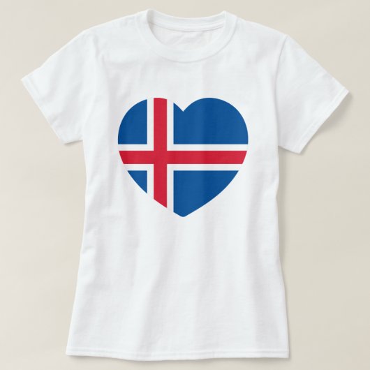 IJsland - hartvlag T-shirt (Design voorkant)