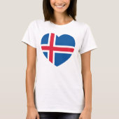 IJsland - hartvlag T-shirt (Voorkant)