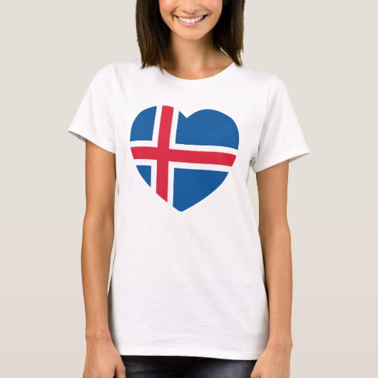 IJsland - hartvlag T-shirt (Voorkant)