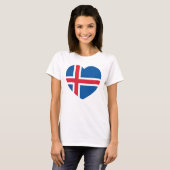 IJsland - hartvlag T-shirt (Voorkant volledig)