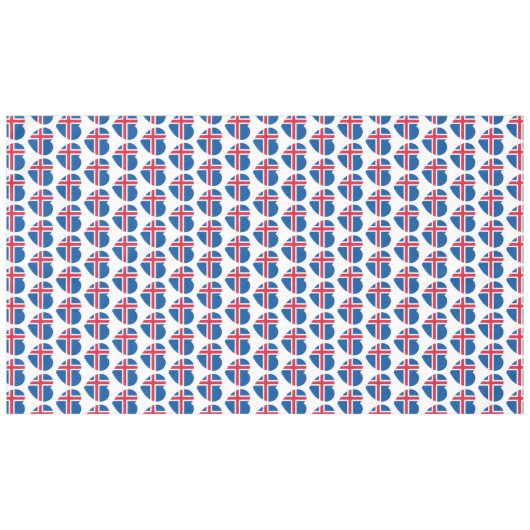 IJsland - hartvlag Tafelkleed (Voorkant (Horizontaal))