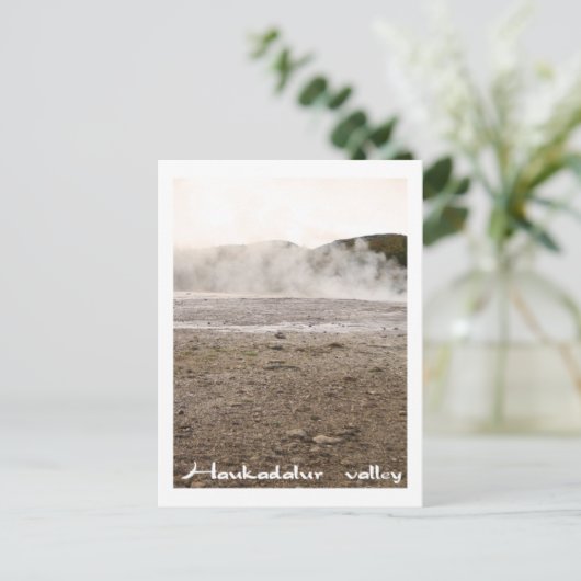 IJsland, Haukadalur vallei Briefkaart (Staand voorkant)
