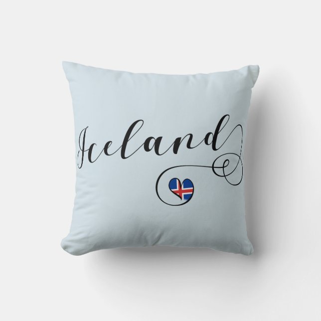 IJsland Heart Throw Cushion, IJslands Kussen (Voorkant)