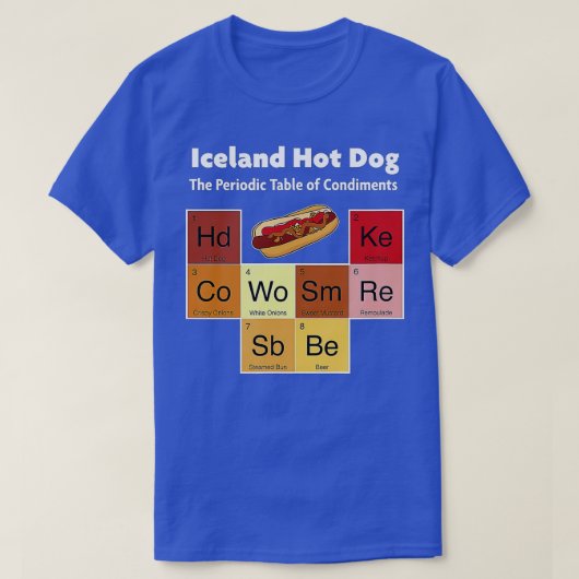 IJsland Hot Dog Viking Cuisine Reykjavik Remoulade T-shirt (Design voorkant)