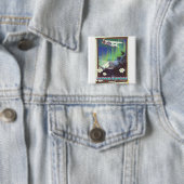 IJsland Hvannadalshnúkur Vierkante Button 5,1 Cm (In situ)
