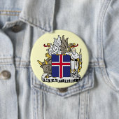 IJsland, IJsland Ronde Button 4,0 Cm (In situ)