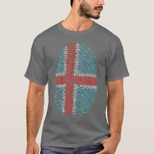 IJsland IJslands IJslandse Vingerafdruk Vlag T-shirt