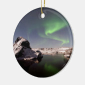 IJsland in de Winter Keramisch Ornament (Links)